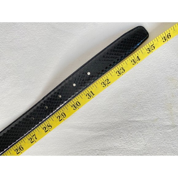 Liz Claiborne Womens Belt Size Medium Black Genuine Snake Skin - Picture 14 of 15